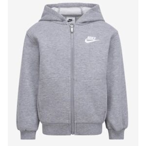 Nike NSW Club Fleece LBR Full-Zip Hoodie Gray size L (6-7y)